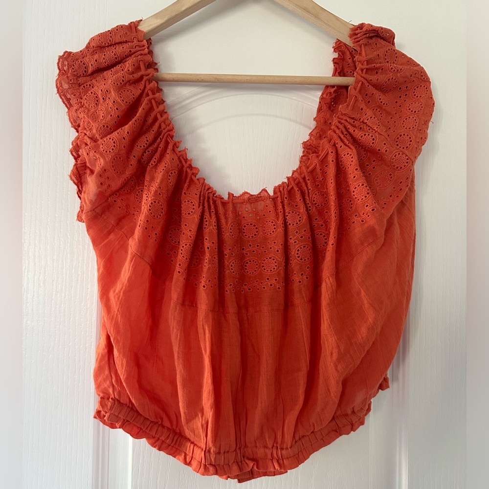 Free People Eyelet You A lot Crop - Picture 12 of 12